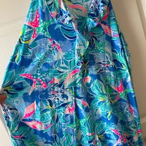Lilly Pulitzer XL Shay dress Bennett blue celestial seas print
